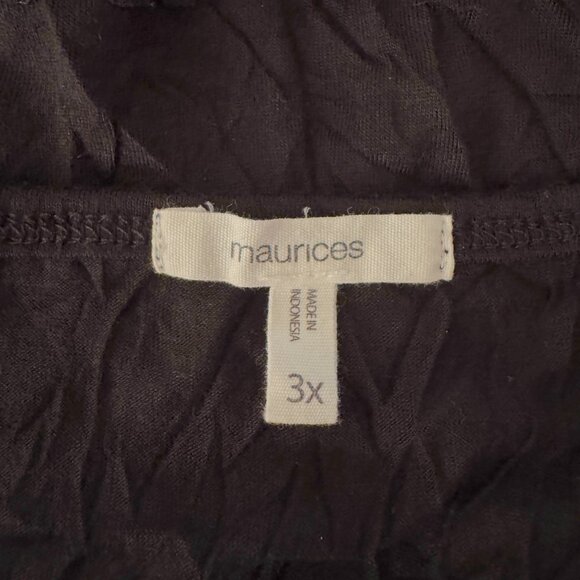 Maurices Plus Size 3X BLACK Stretchy Crinkle Lace Cami - Picture 7 of 11